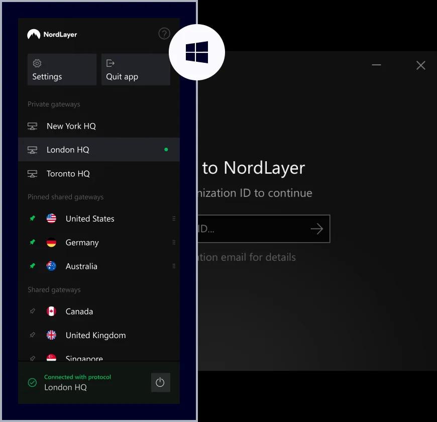 NordLayer Windows VPN Setup