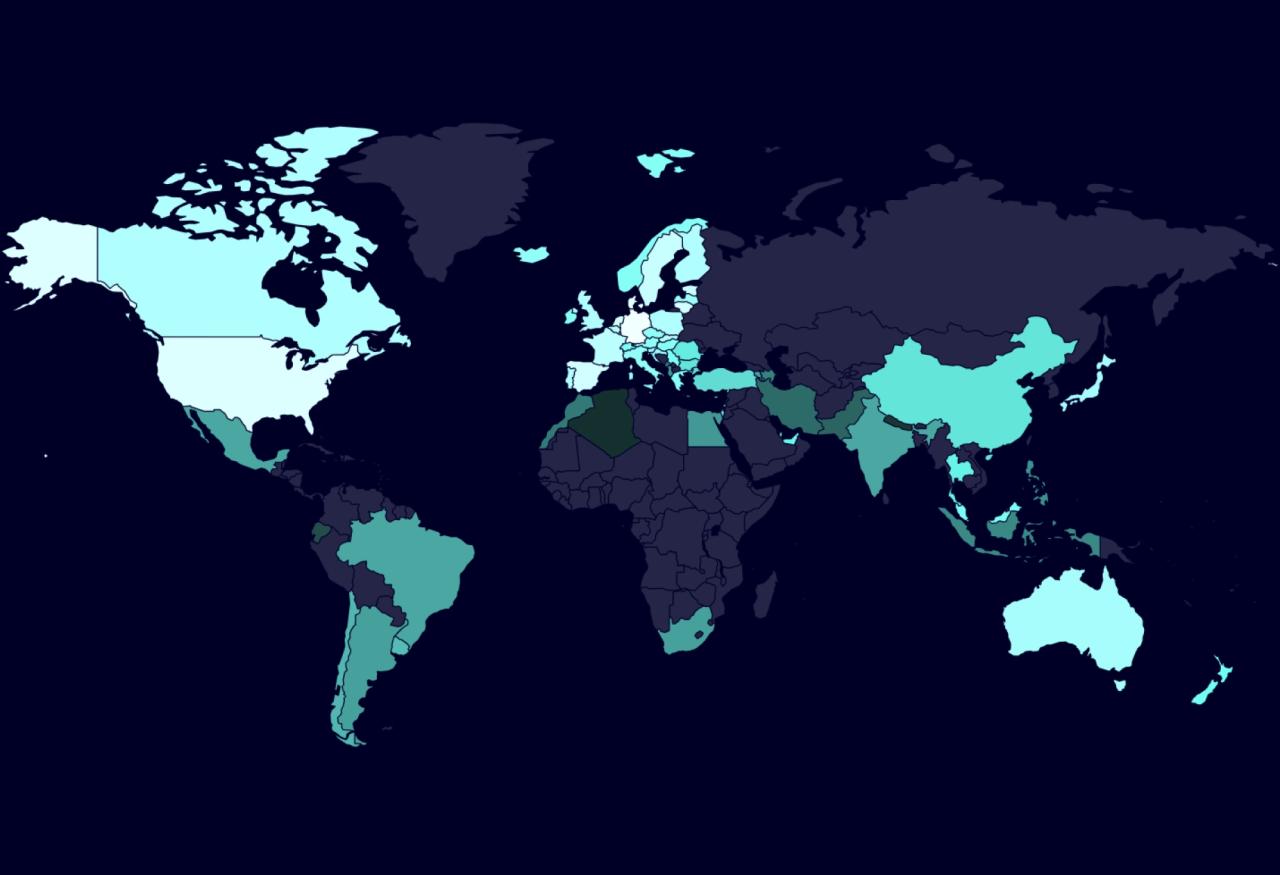 Global Remote Work Index Ranking Map Tool 2022