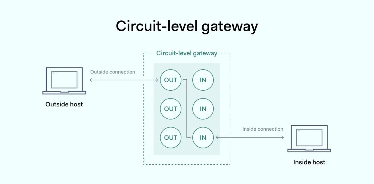 Illustration how circuit level gateway works